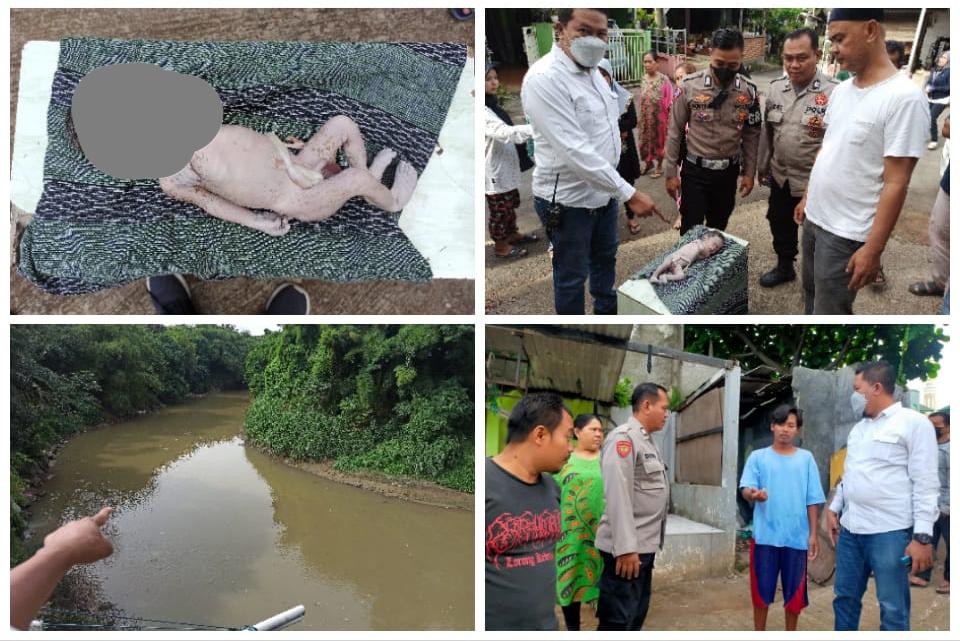 Mayat Seorang Bayi Laki-laki Diketemukan Warga di Aliran Sungai Cileungsi Bogor