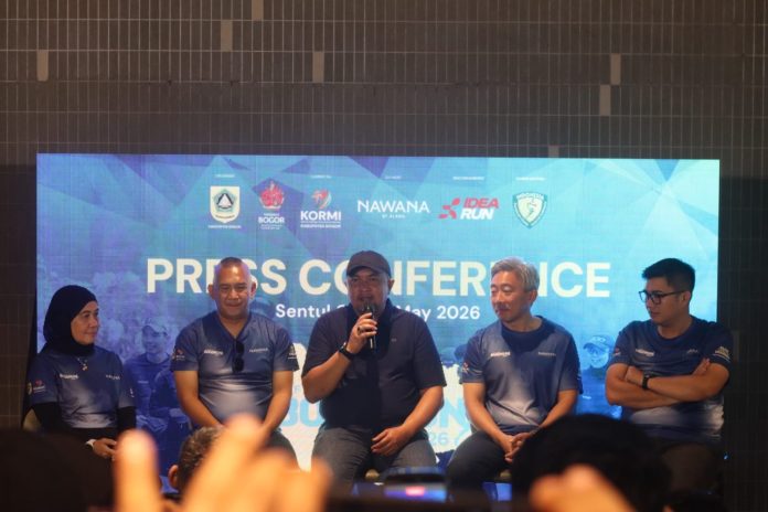 Usai konferensi pers di Babakan Madang, Jumat (8/5), Bupati Bogor, Rudy Susmanto menyampaikan bahwa Bogorun telah menjadi agenda tahunan yang dirancang sebagai wadah kolaborasi lintas sektor.